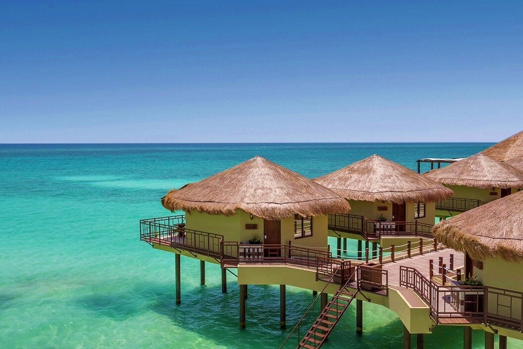 Palafitos El Dorado Maroma best Caribbean overwater bungalows huts Mexico