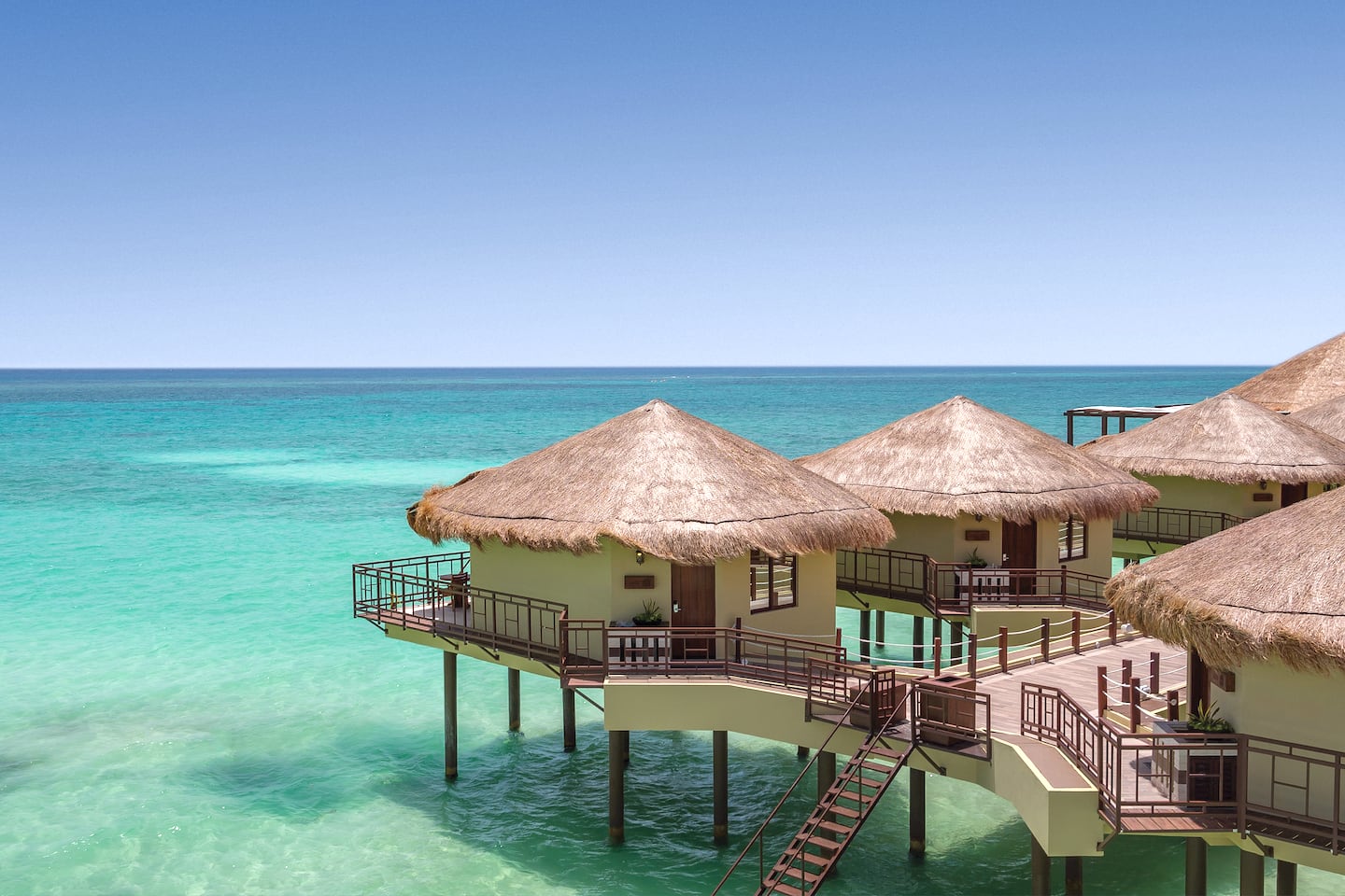 Palafitos El Dorado Maroma Caribbean overwater bungalows