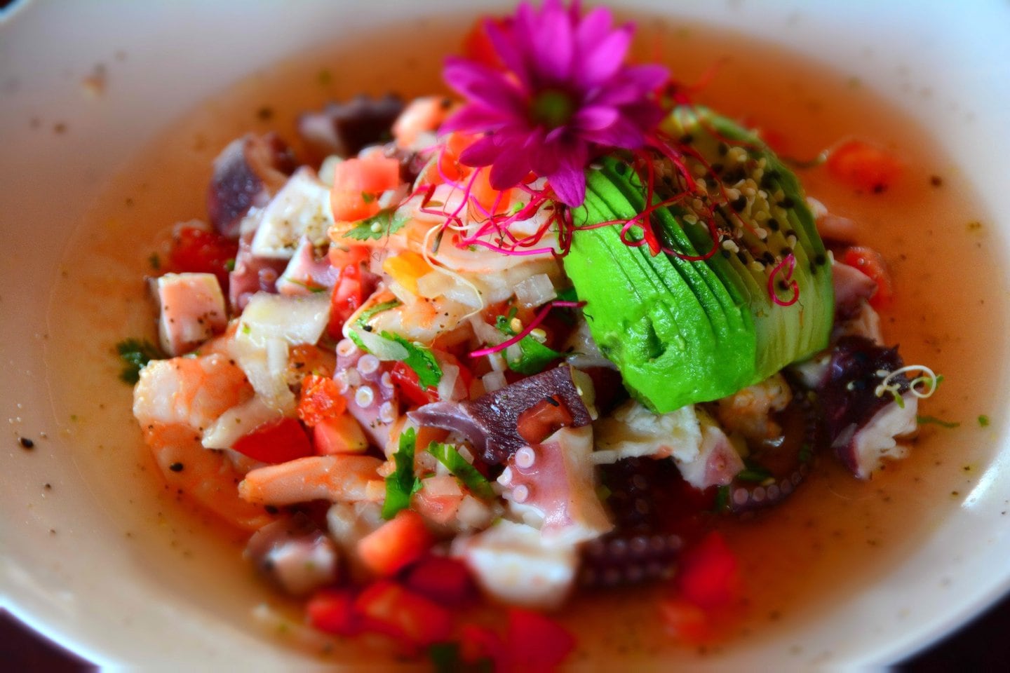 plate of ceviche