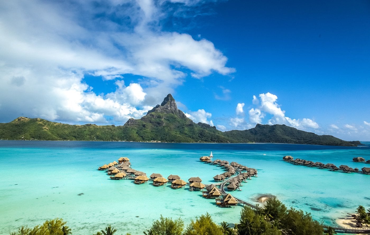 overwater bungalows in Bora Bora