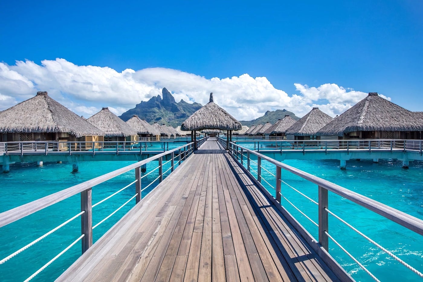 water villas over crystalline water