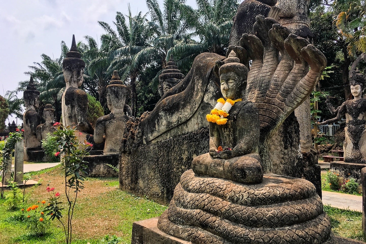 Buddhist and Hindu sculptures