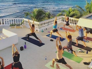 yoga with ocean view