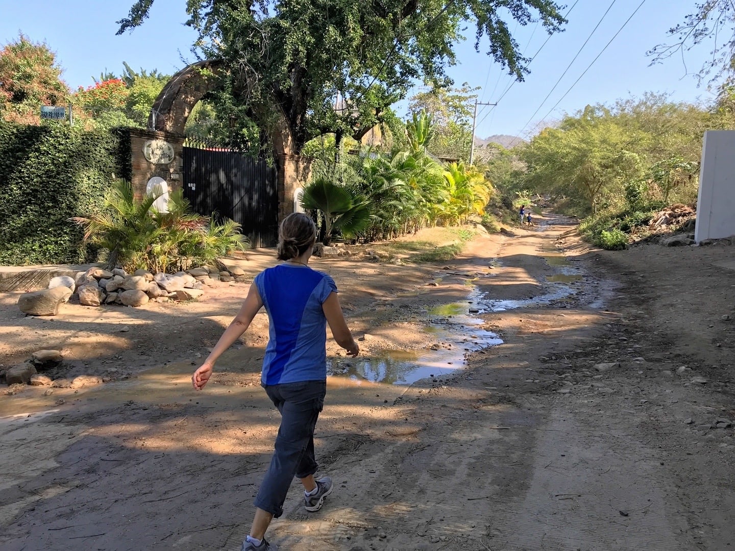 muddy path leading to Cerro del Mono near Higuera Blanca