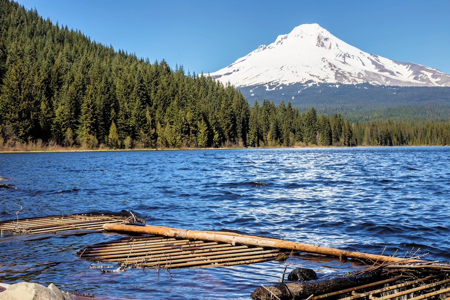 overflow drainage system at Trillium Lake