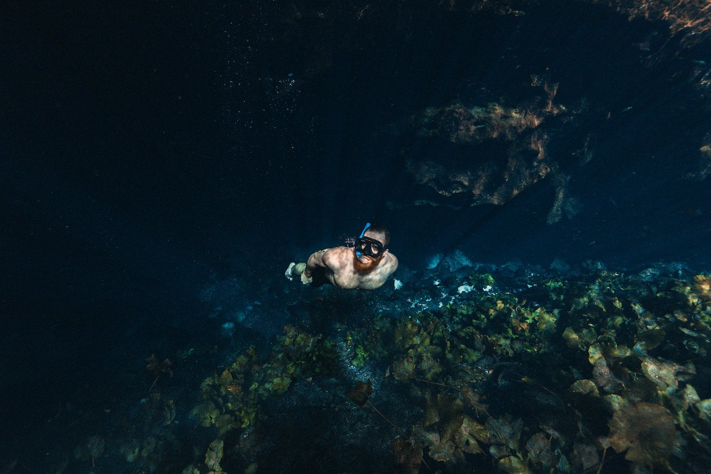 underwater cenote exploration near Tulum