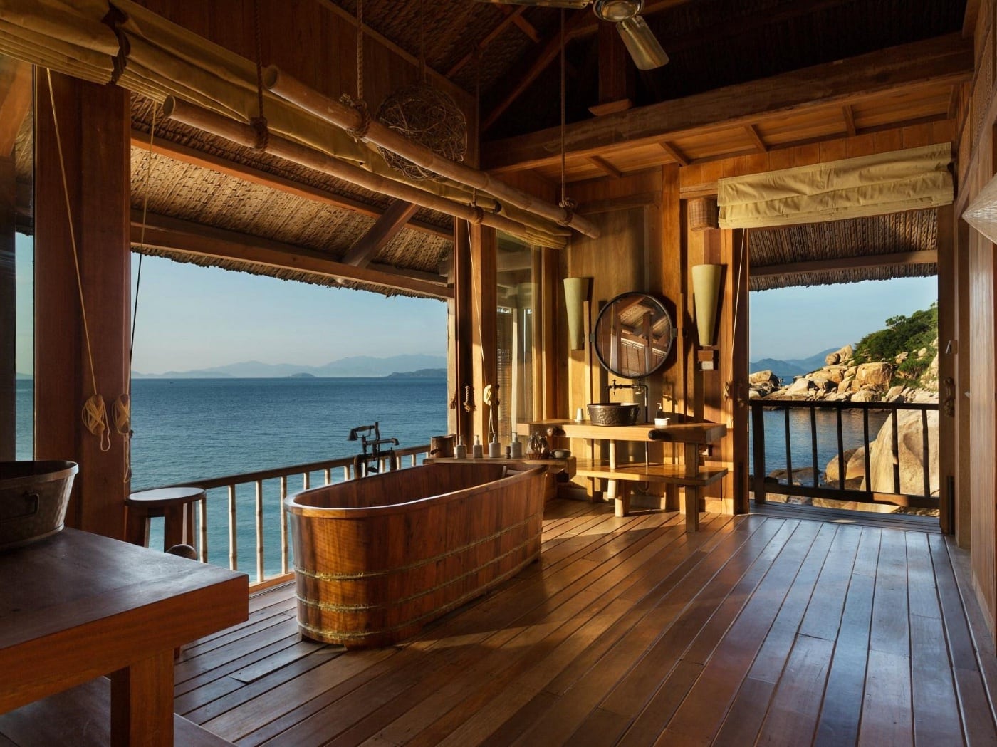 stunning bungalows over the water and jacuzzi with a view