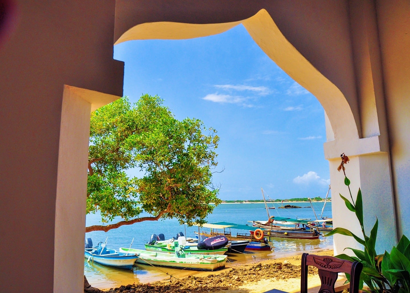 waterfront restaurant on Lamu Island