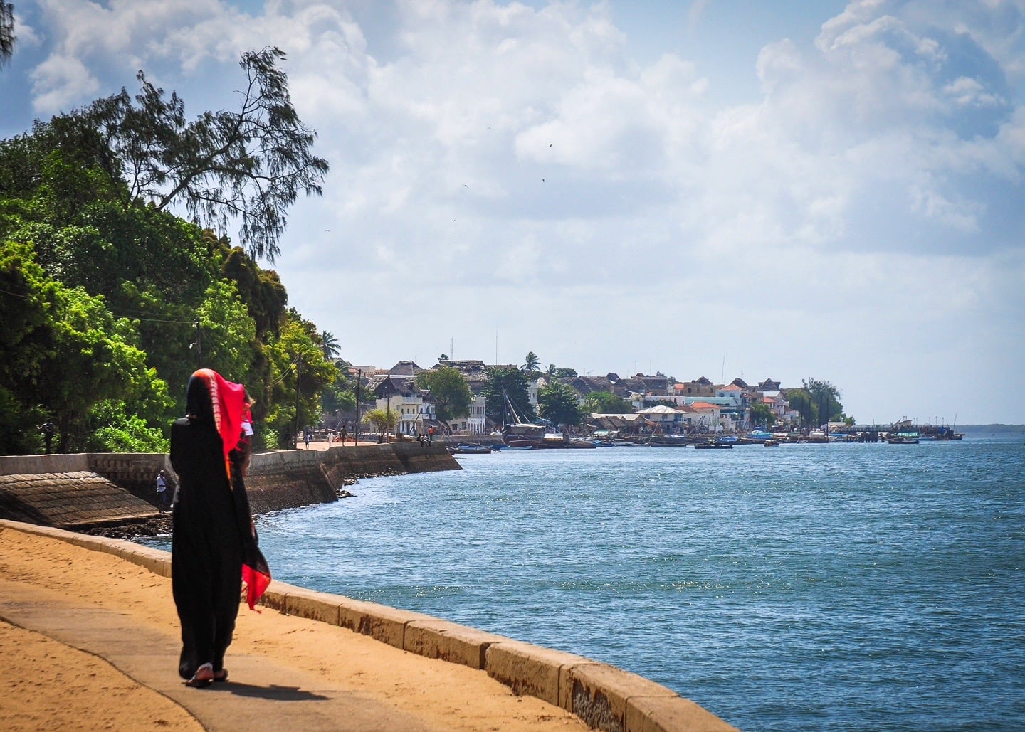 Corniche Path along the channel on Lamu Island