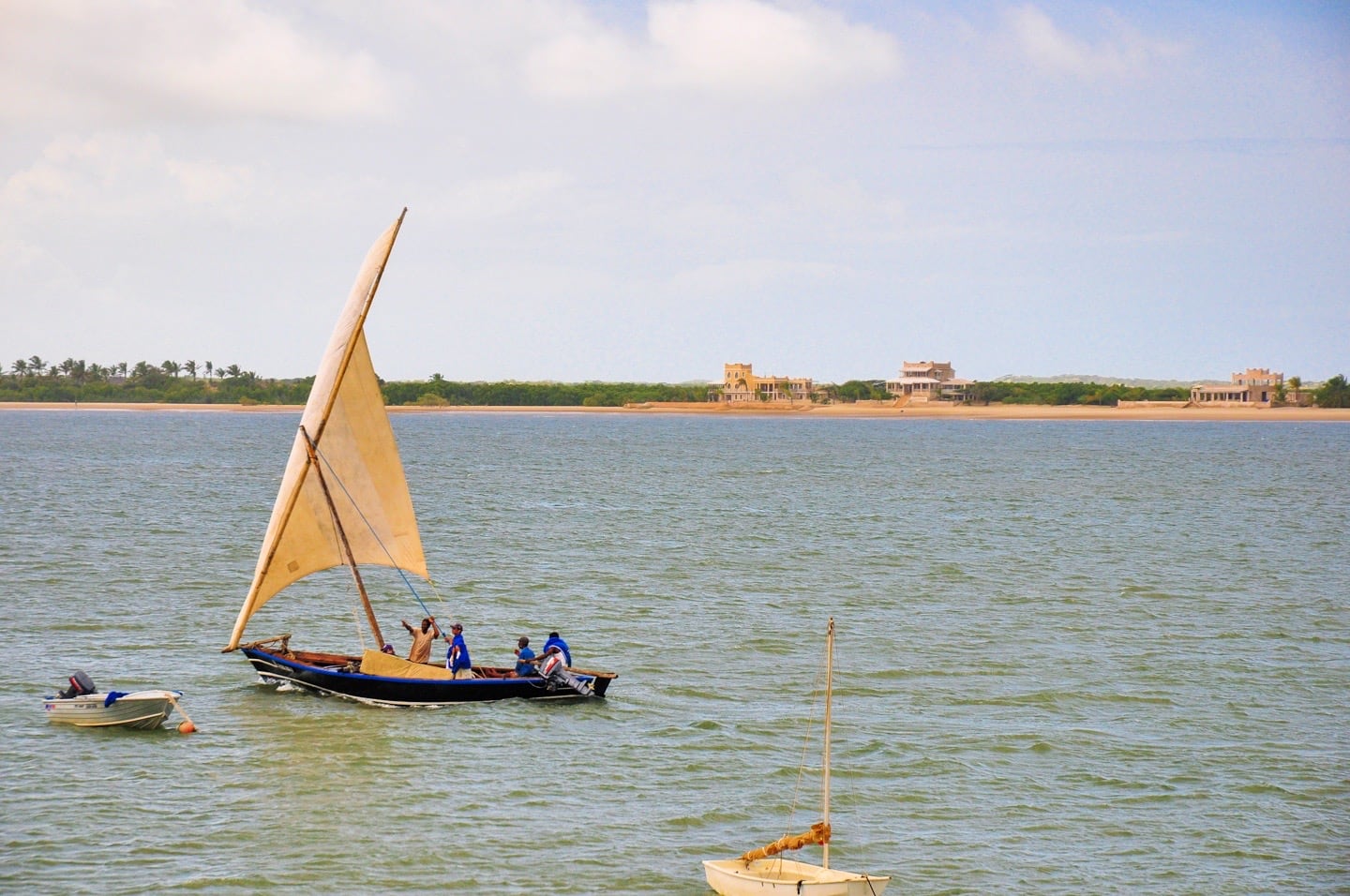 dhow sailboat in Lamu Island Kenya