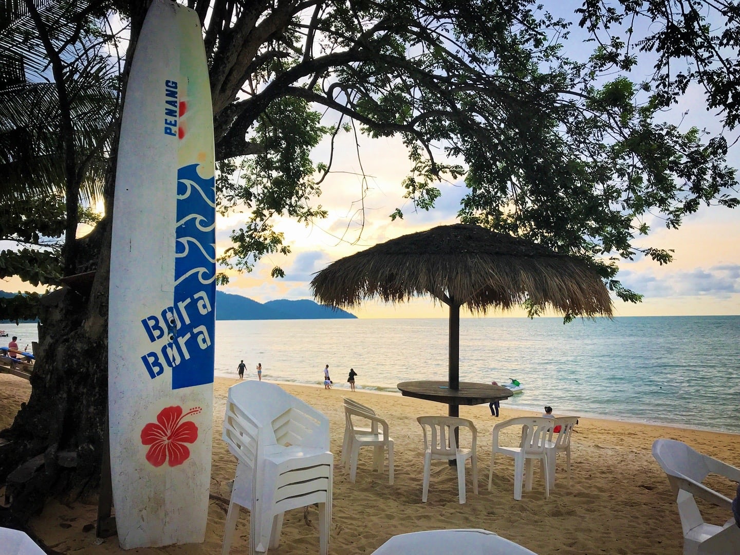 Bora Bora beach bar Batu Ferringhi Beach Penang Island