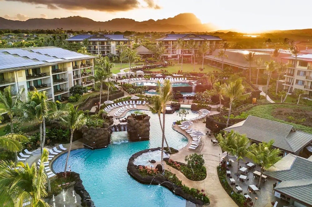 resort and pools in tropics
