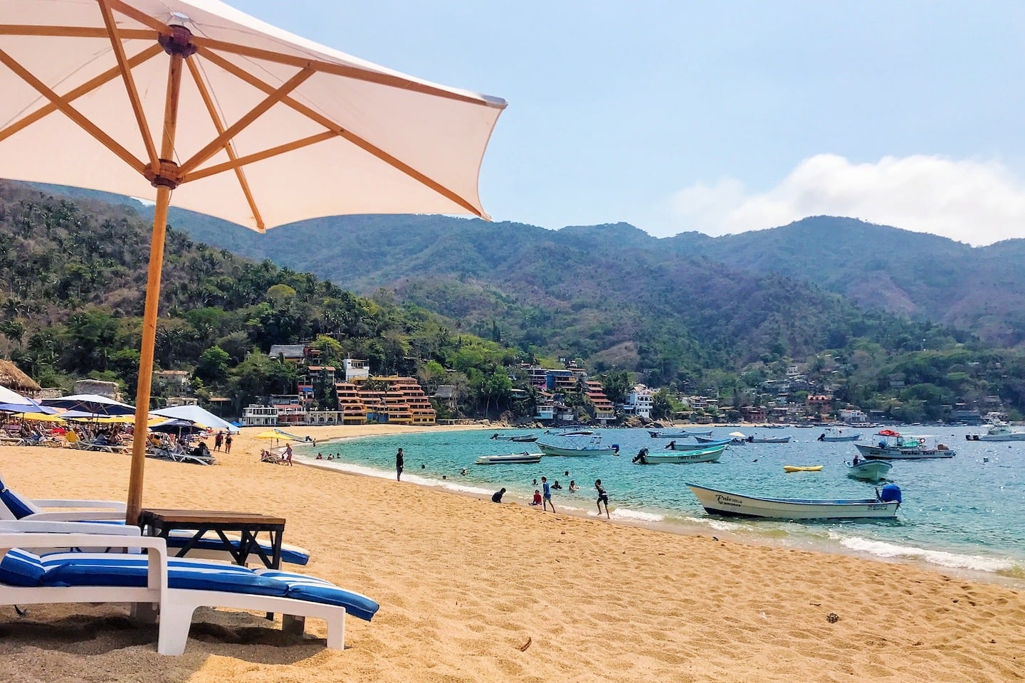 beach chair and umbrella