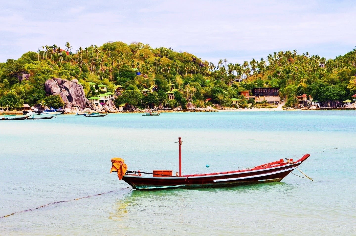long tail boat in Chalok Baan Kao Koh Tao