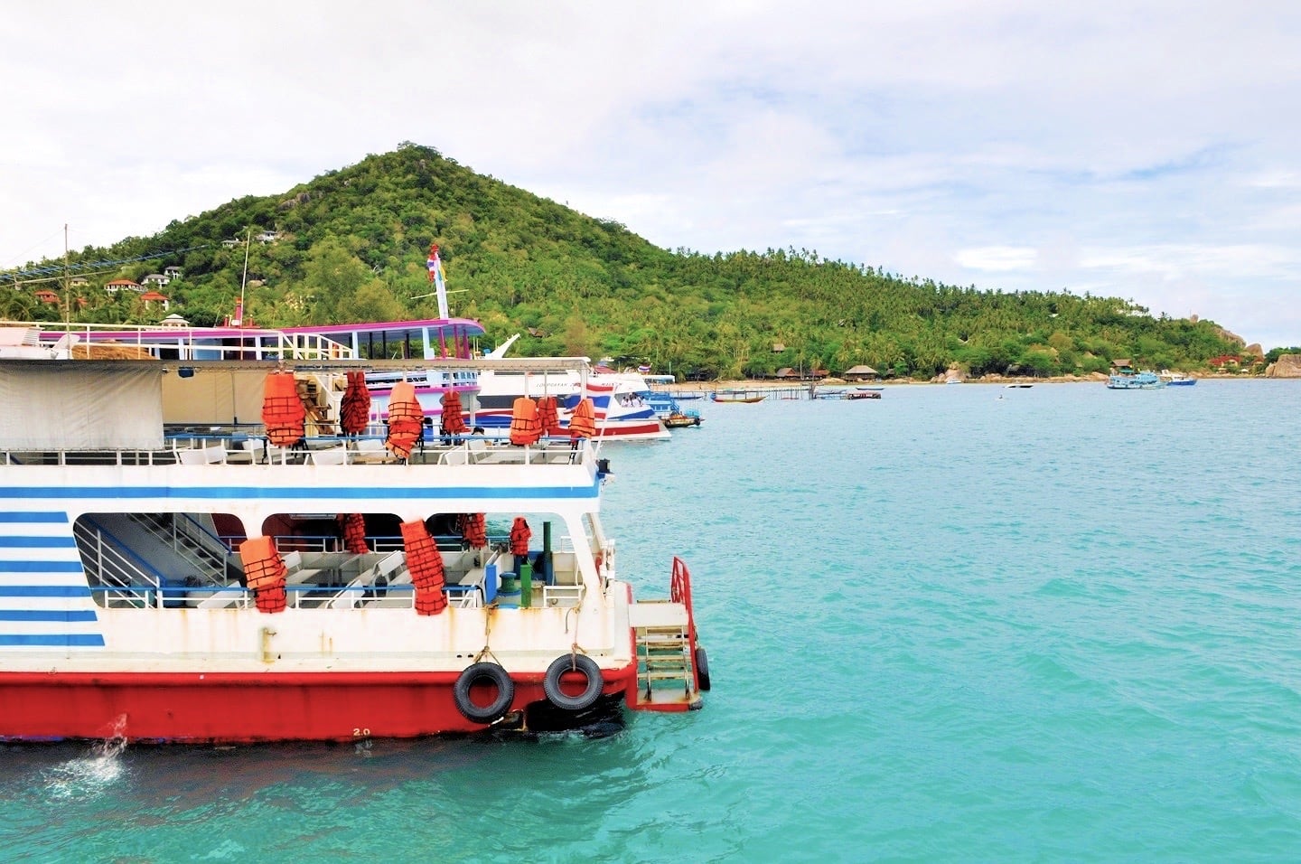 Koh Tao diving boat in port