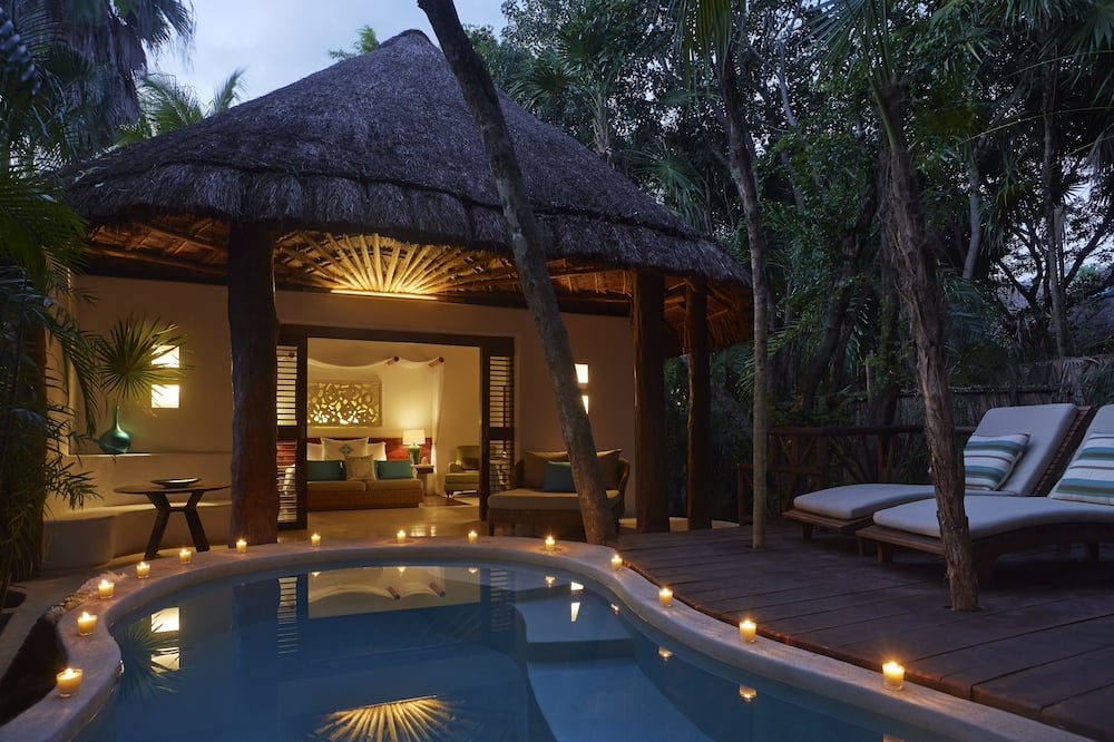 tropical villa with pool