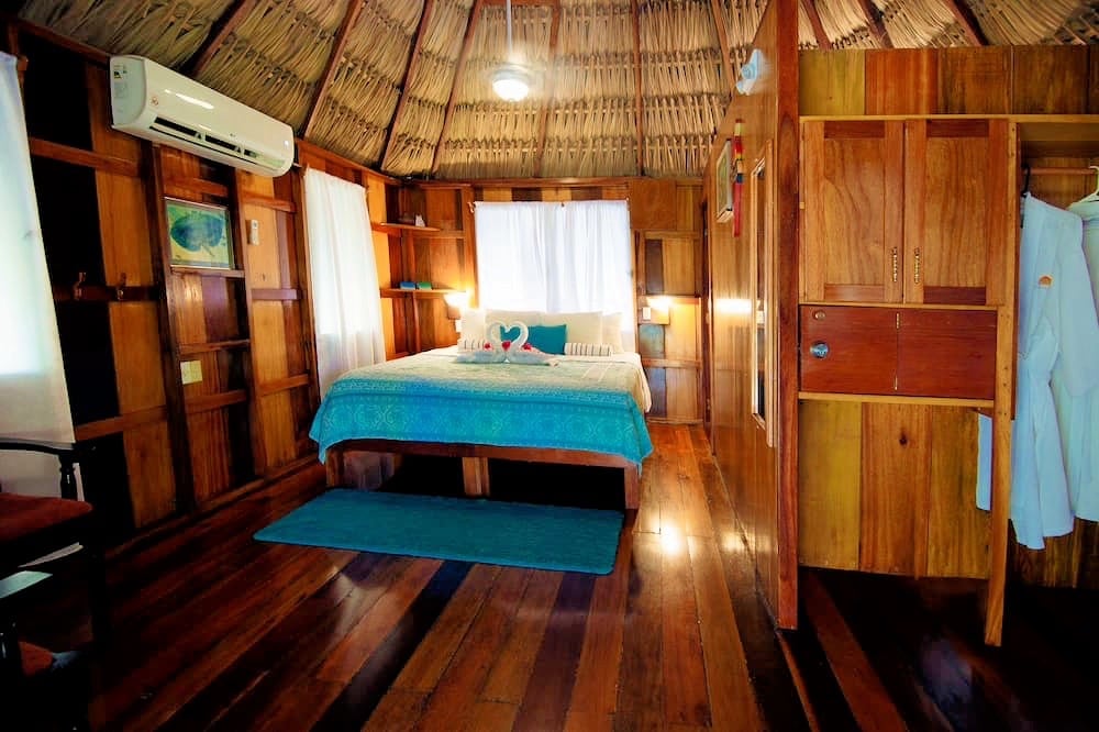 interior of beach hut