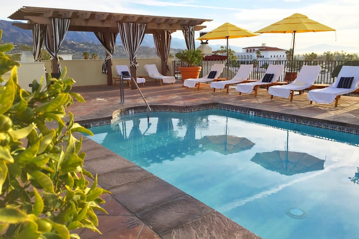 outdoor pool best boutique hotels in Santa Barbara