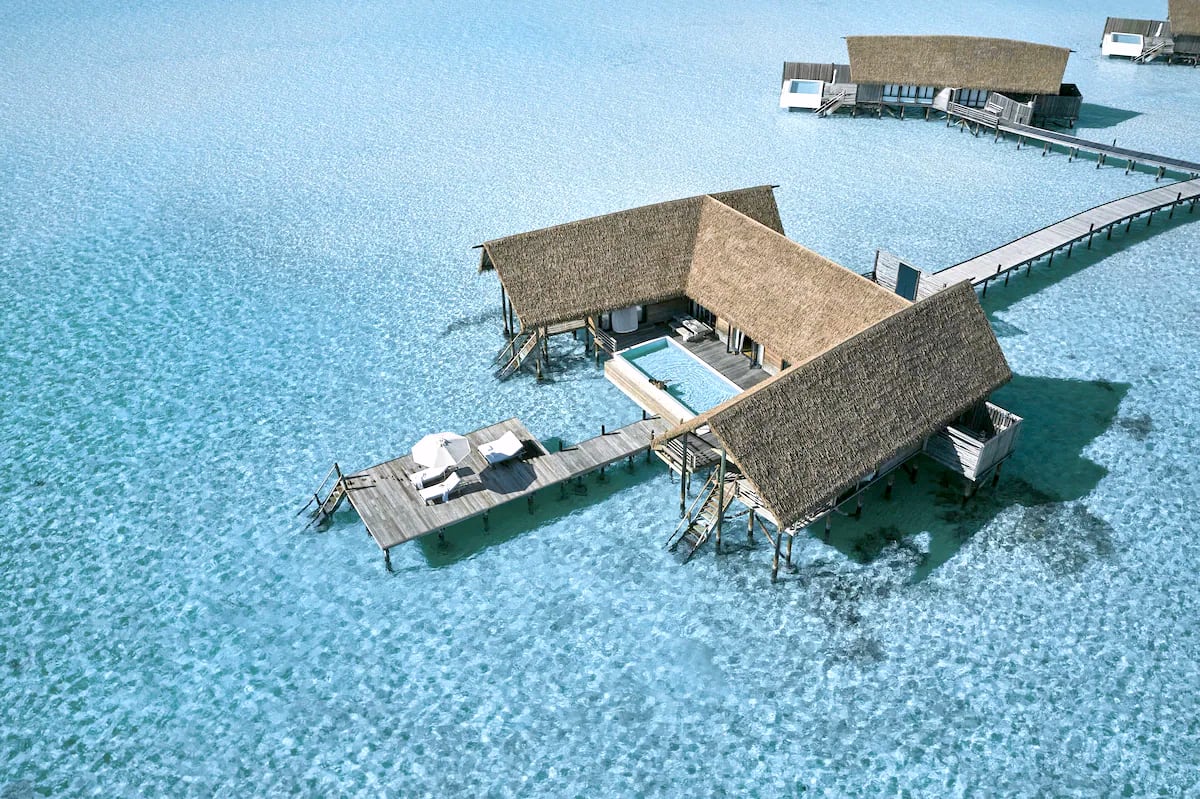 luxury resort villa over water in the Maldives
