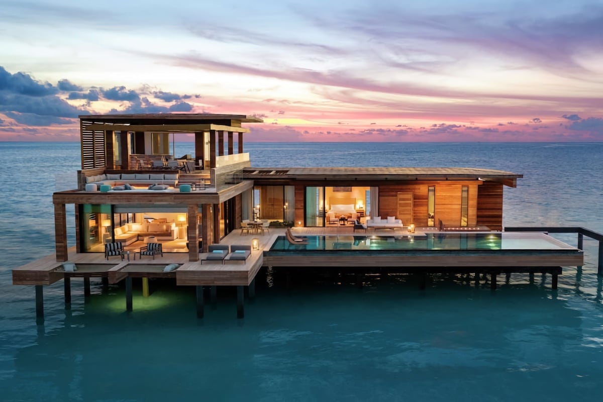 luxury resort over water