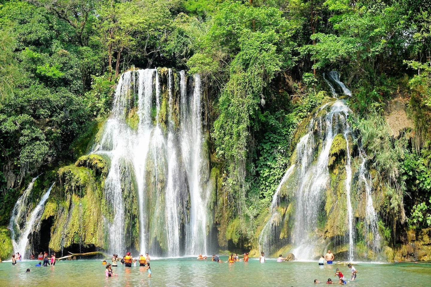 Waterfalls in jungle at Xilitla San Luis Potosi