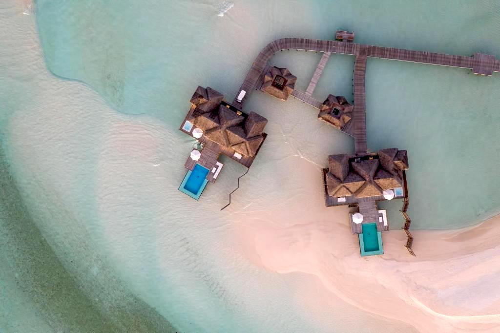 two water villas in the Maldives