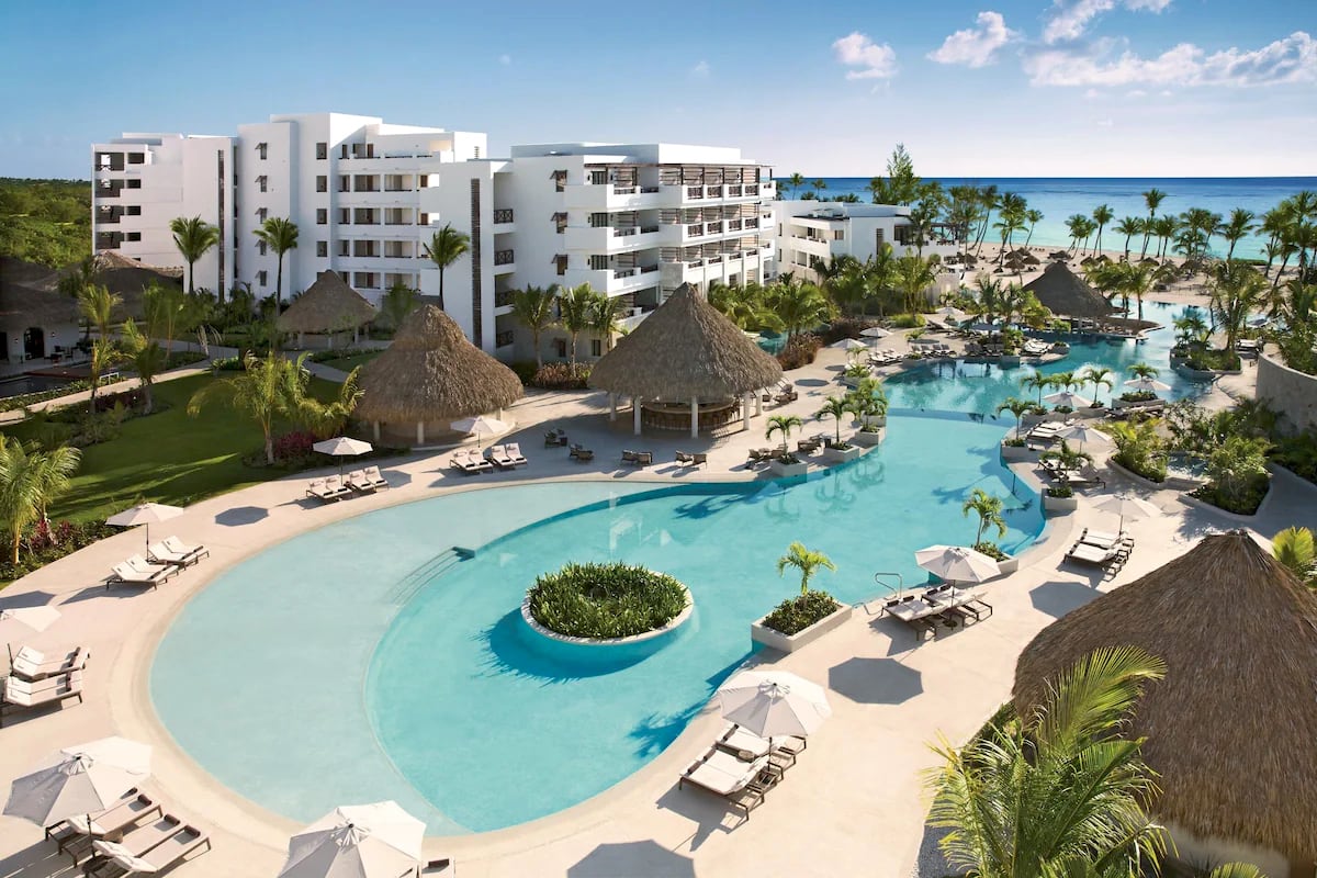 luxury beachfront resort with pool