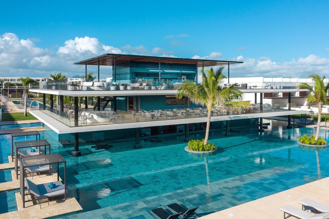 luxury beach resort with wrap around pool