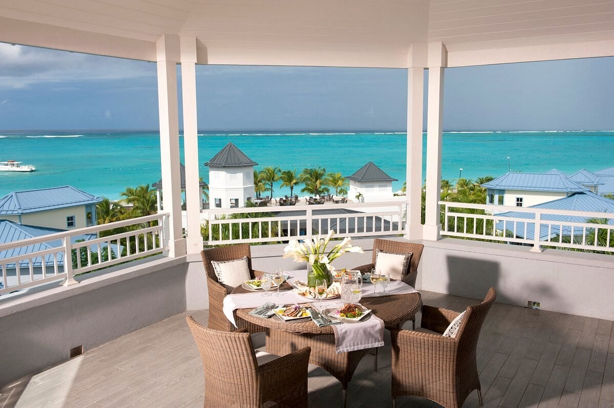 dining area with a view at Turks and Caicos resort