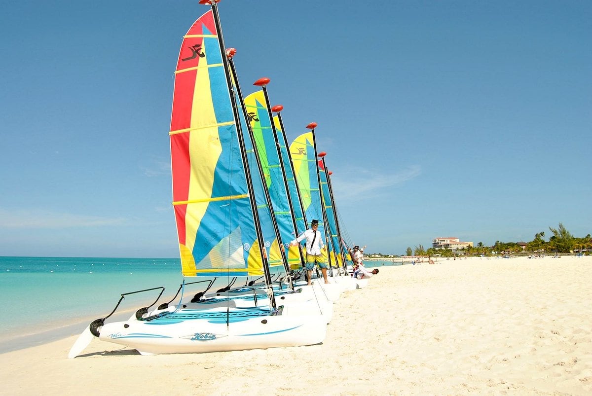 sailboats on beach