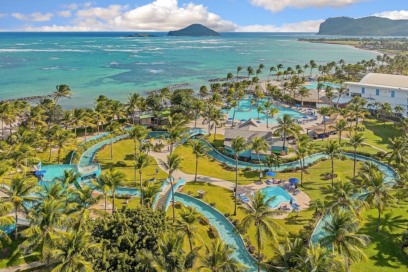 lazy river at one of the best family Caribbean resorts all inclusive