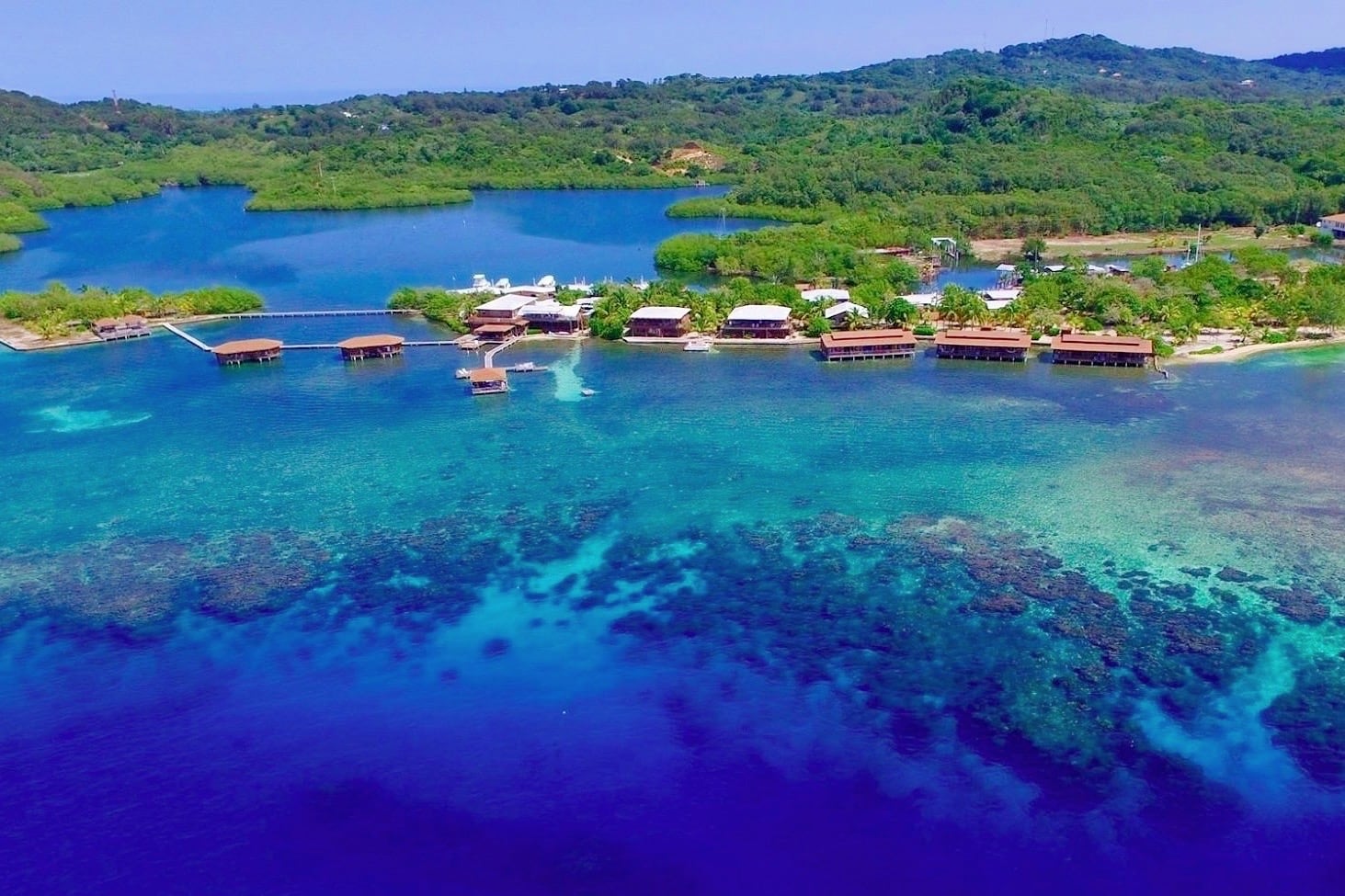 dive resort next to colorful reef
