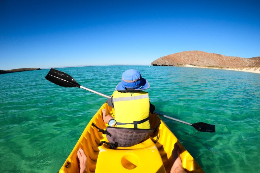 kayaking Balandra Beach in La Paz Mexico