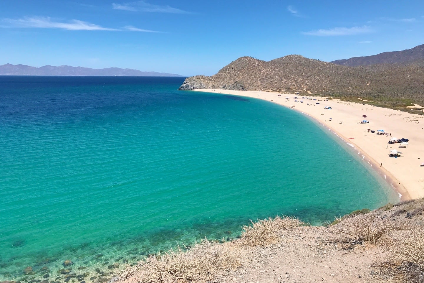 Birdseye view of Playa Saltito near La Paz BCS