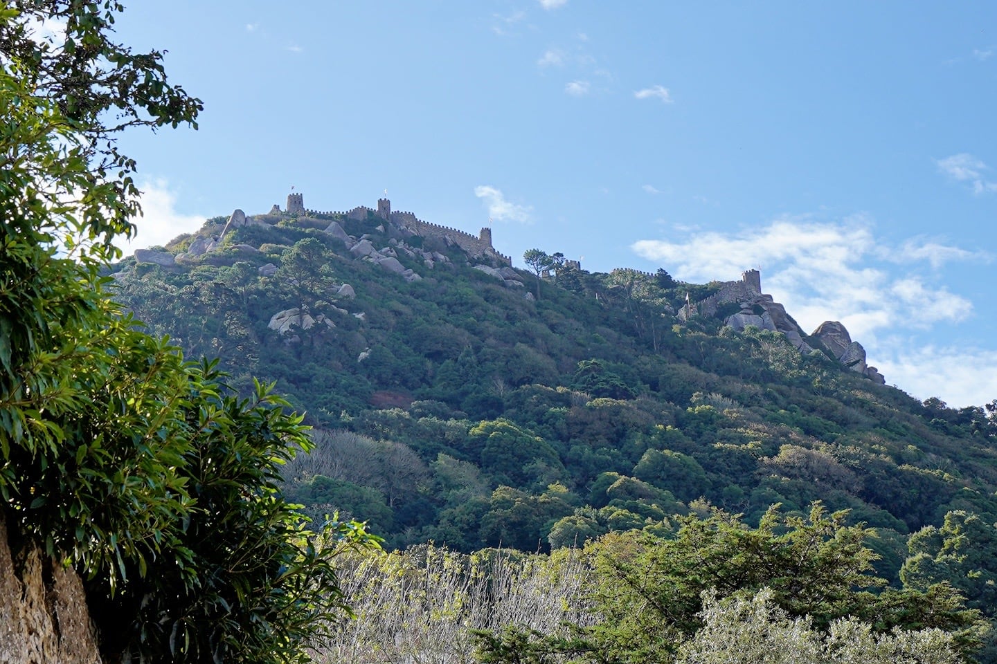 Sintra Moorish Castle on top of hill