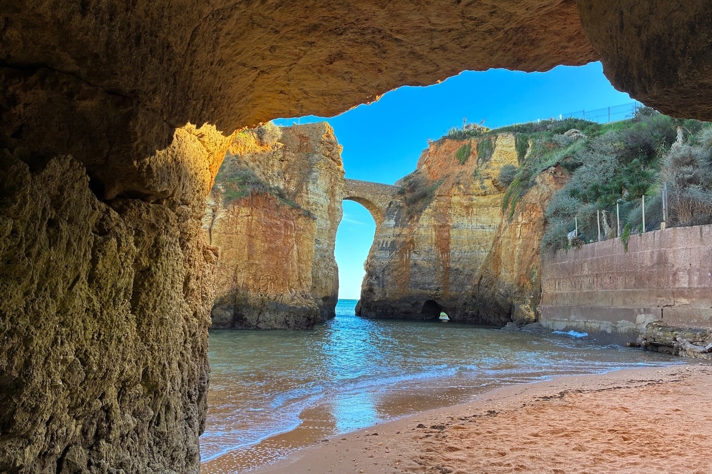 Praia Caldera stone bridge Lagos