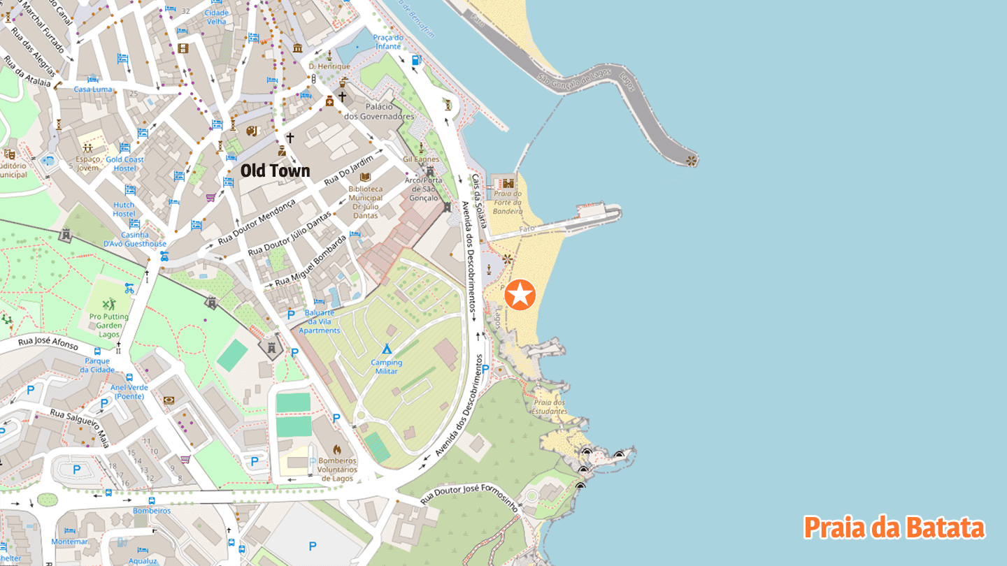 Map of Batata Beach in Lagos