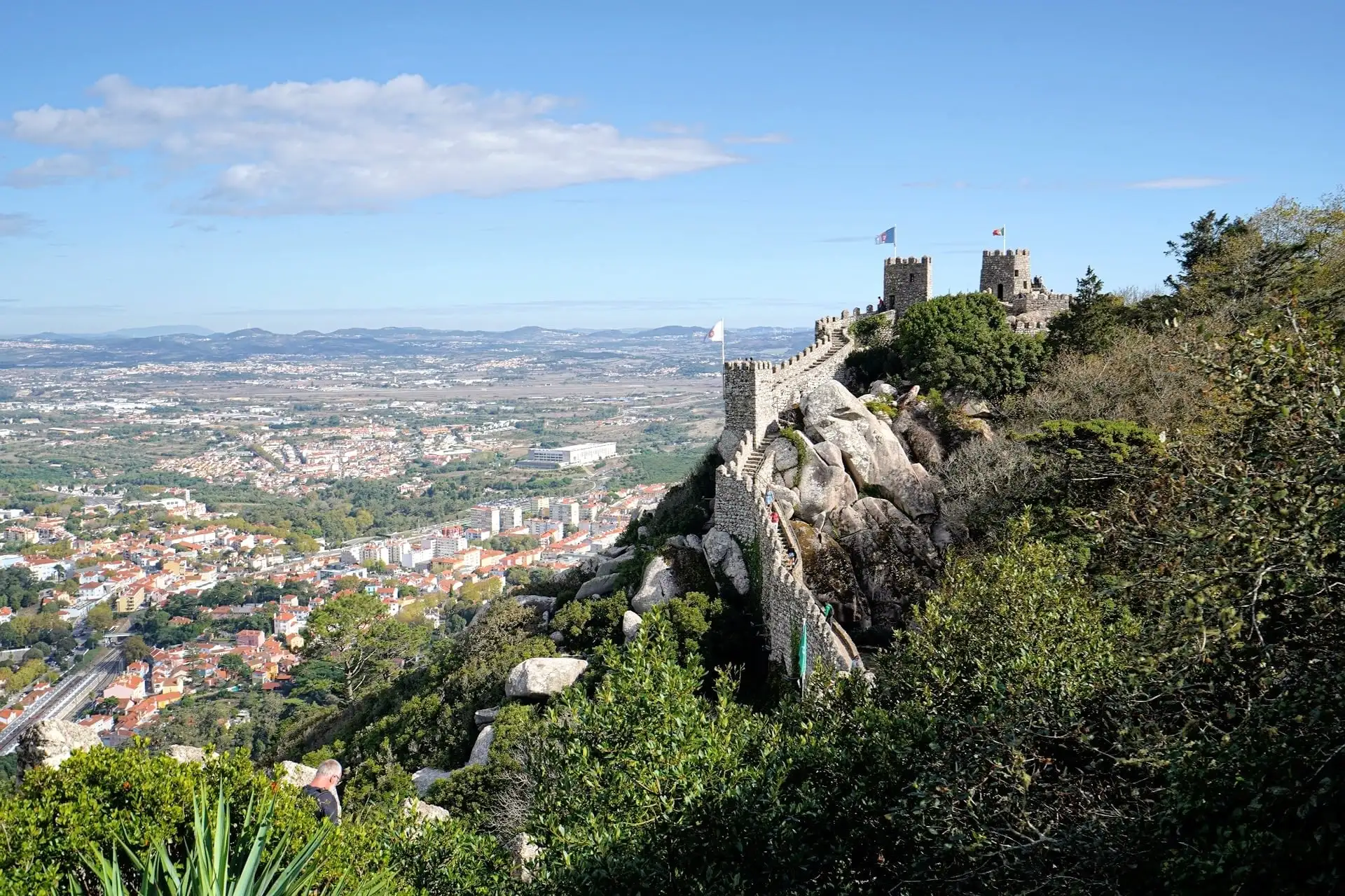 Moorish Castle overlooking Sintra Portugal