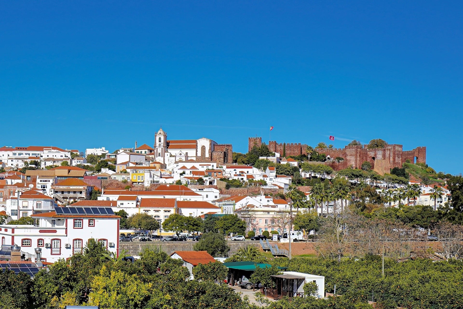 Silves Portugal castel cathedral and town