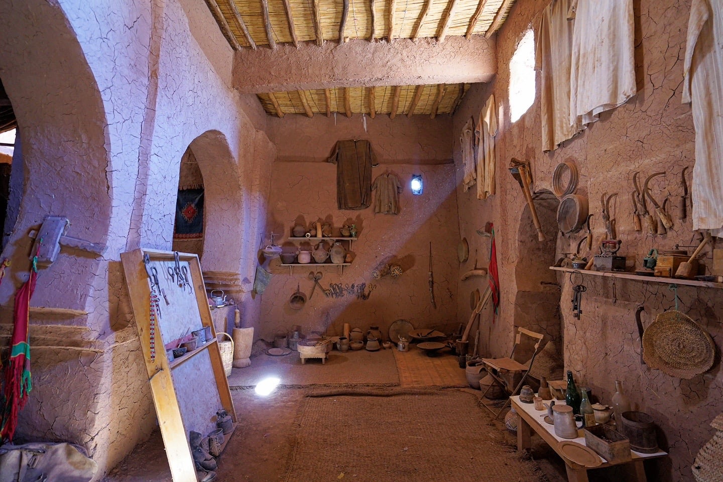 Berber museum exhibit in Ait Benhaddou ksar