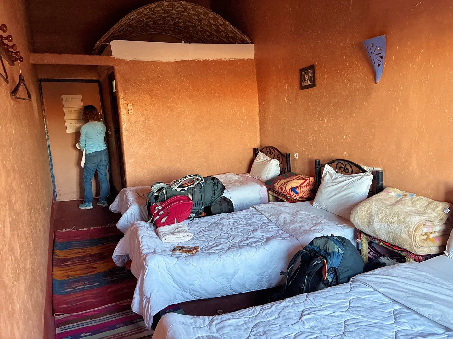 simple guestroom in a traditional Berber guesthouse