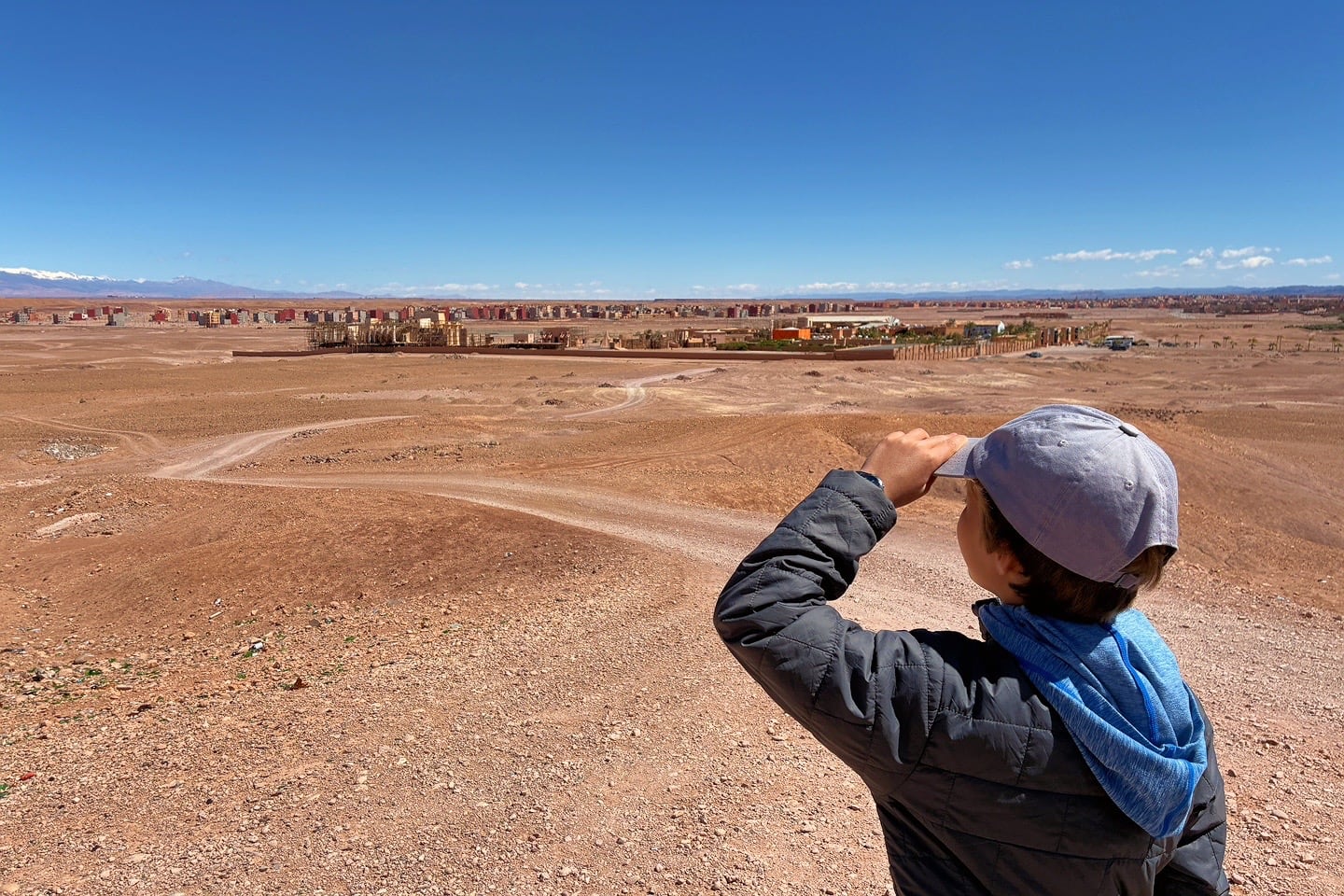 movie studio from a distance in Morocco