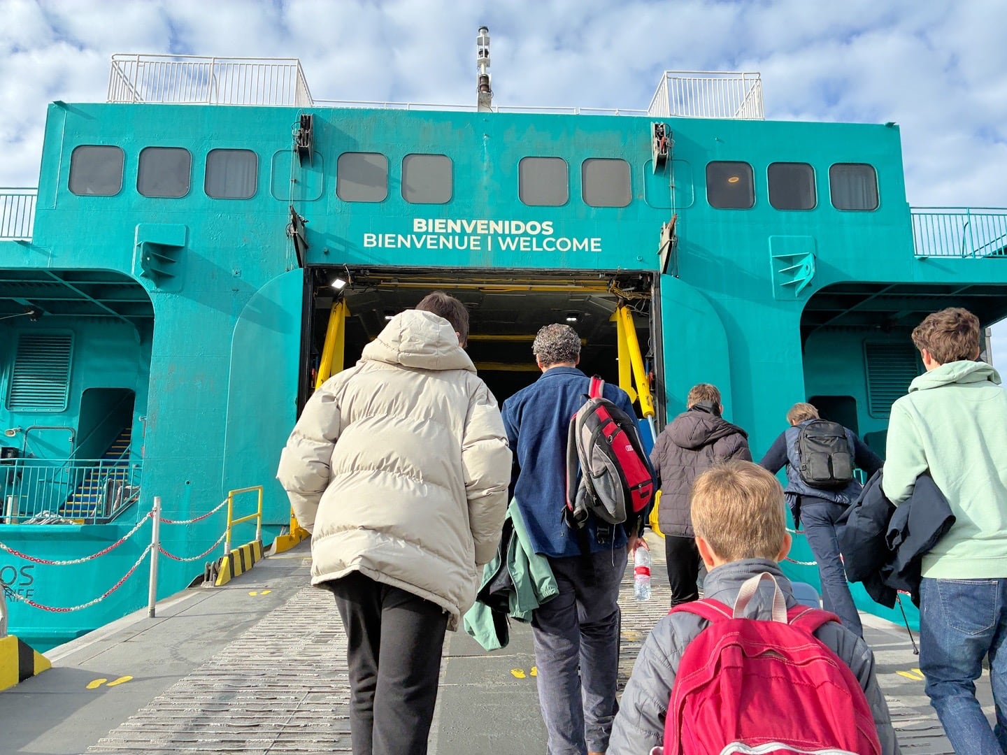 boarding ferry in Tarifa to Tangier