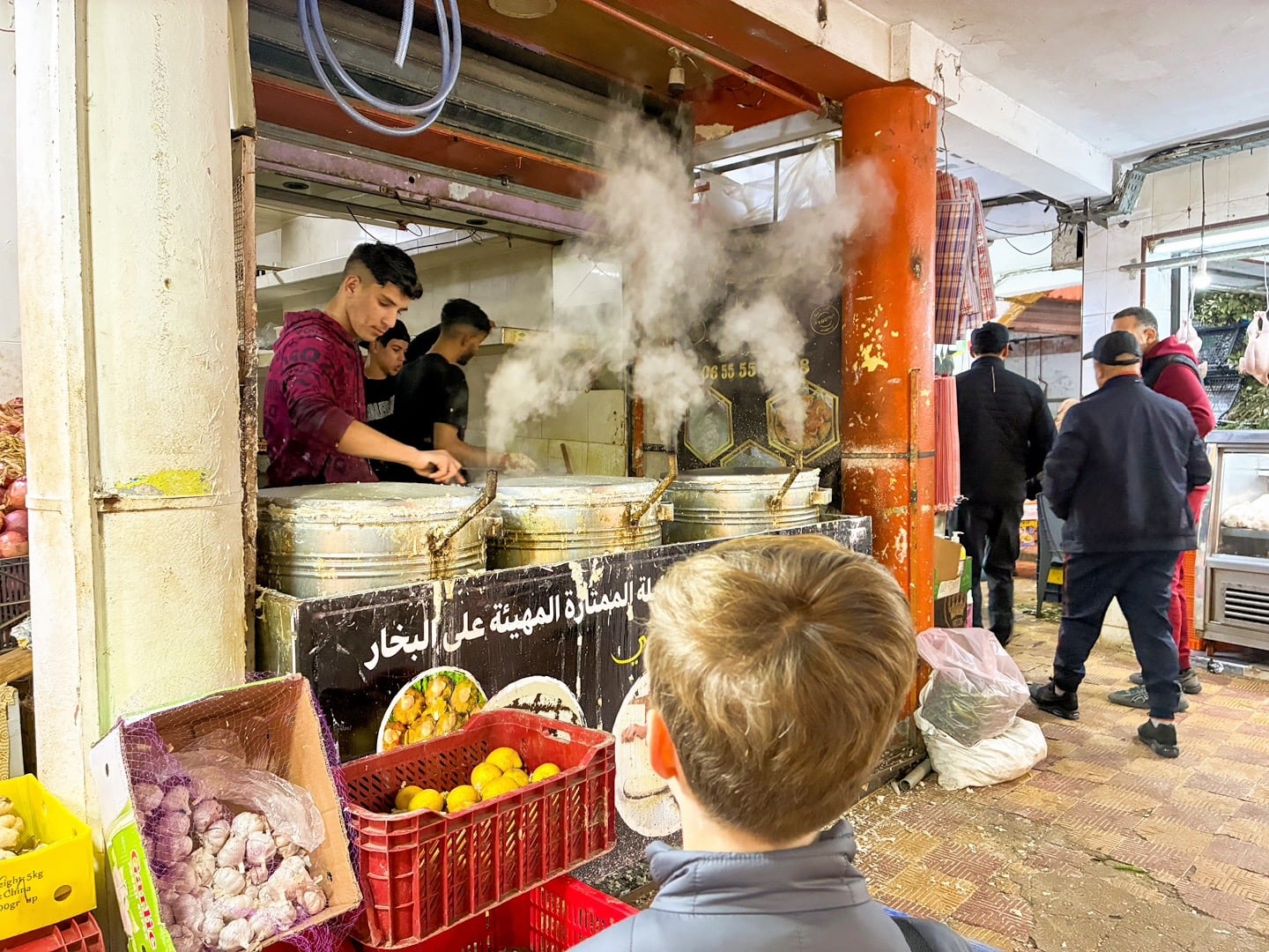 making bread in Morocco