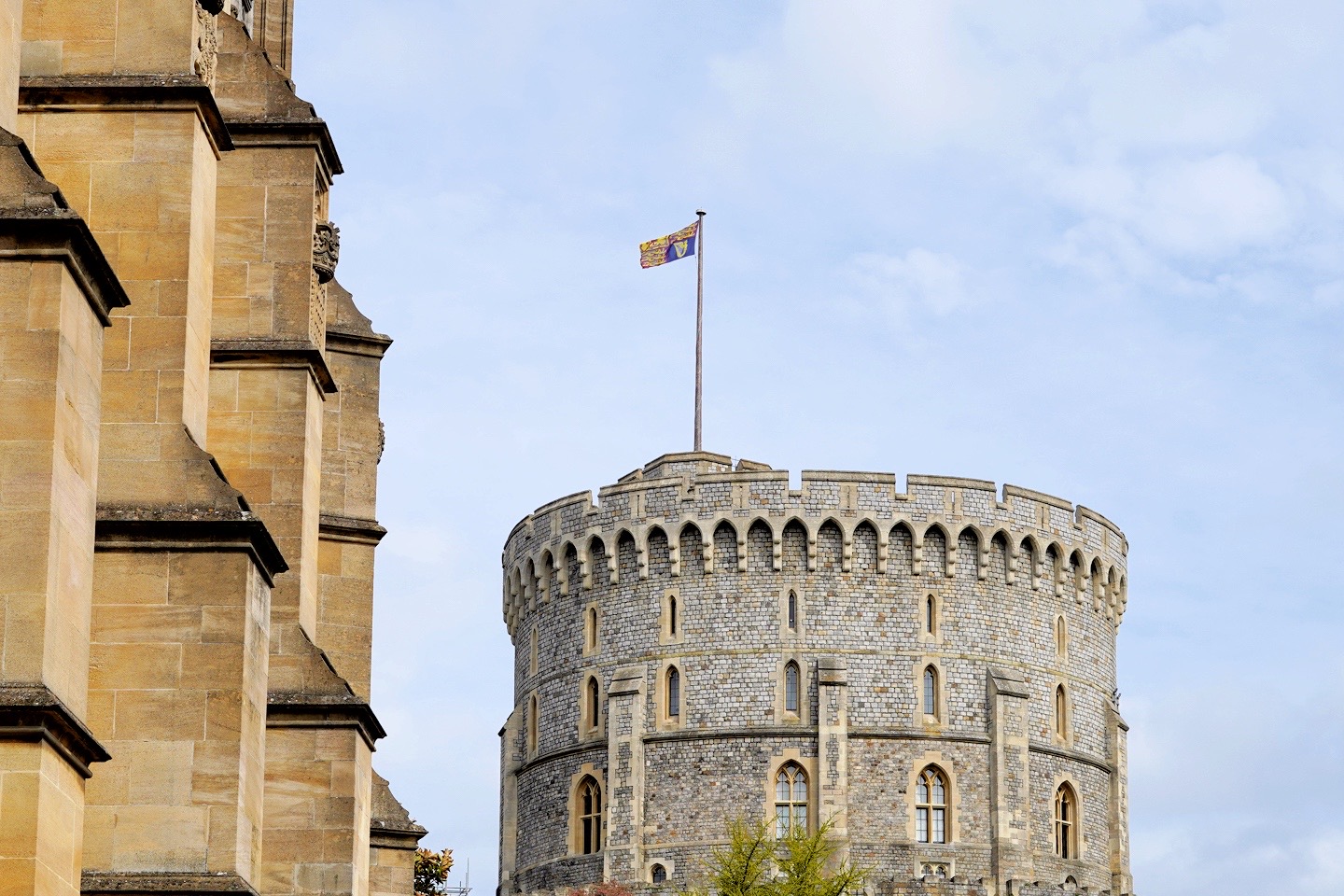 Royal Standard flying over Windsor Castle