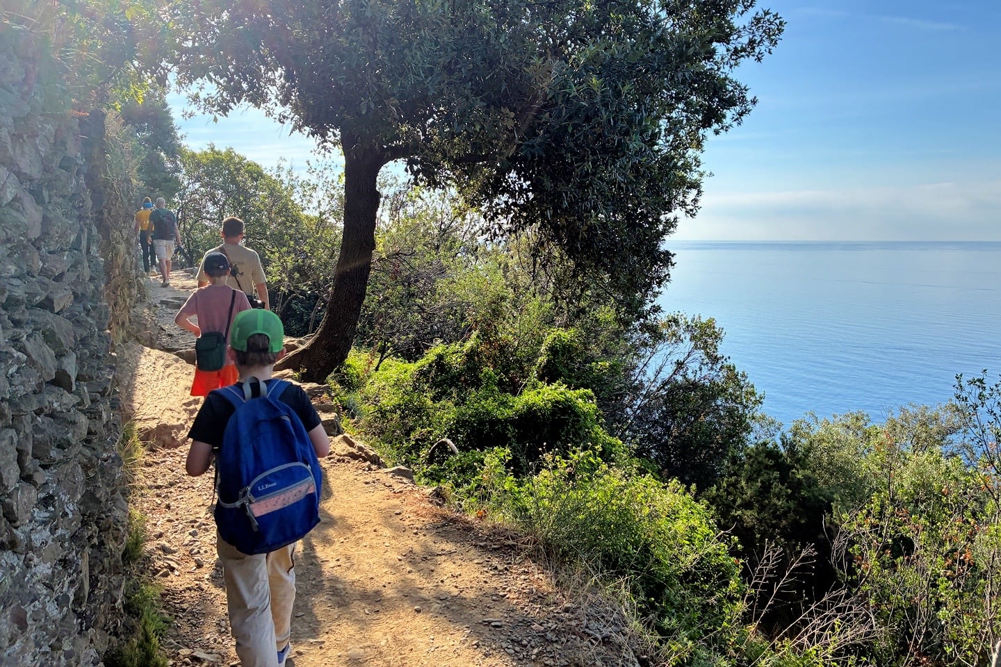 hikers on Blue Trail Cinque Terre hiking