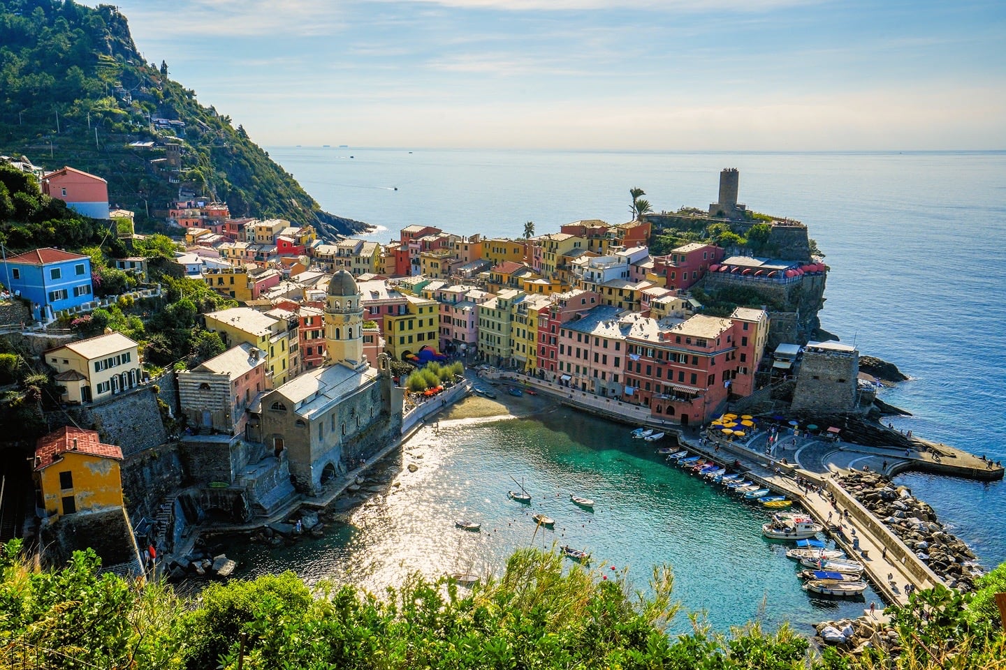 Vernazza from Blue Trail