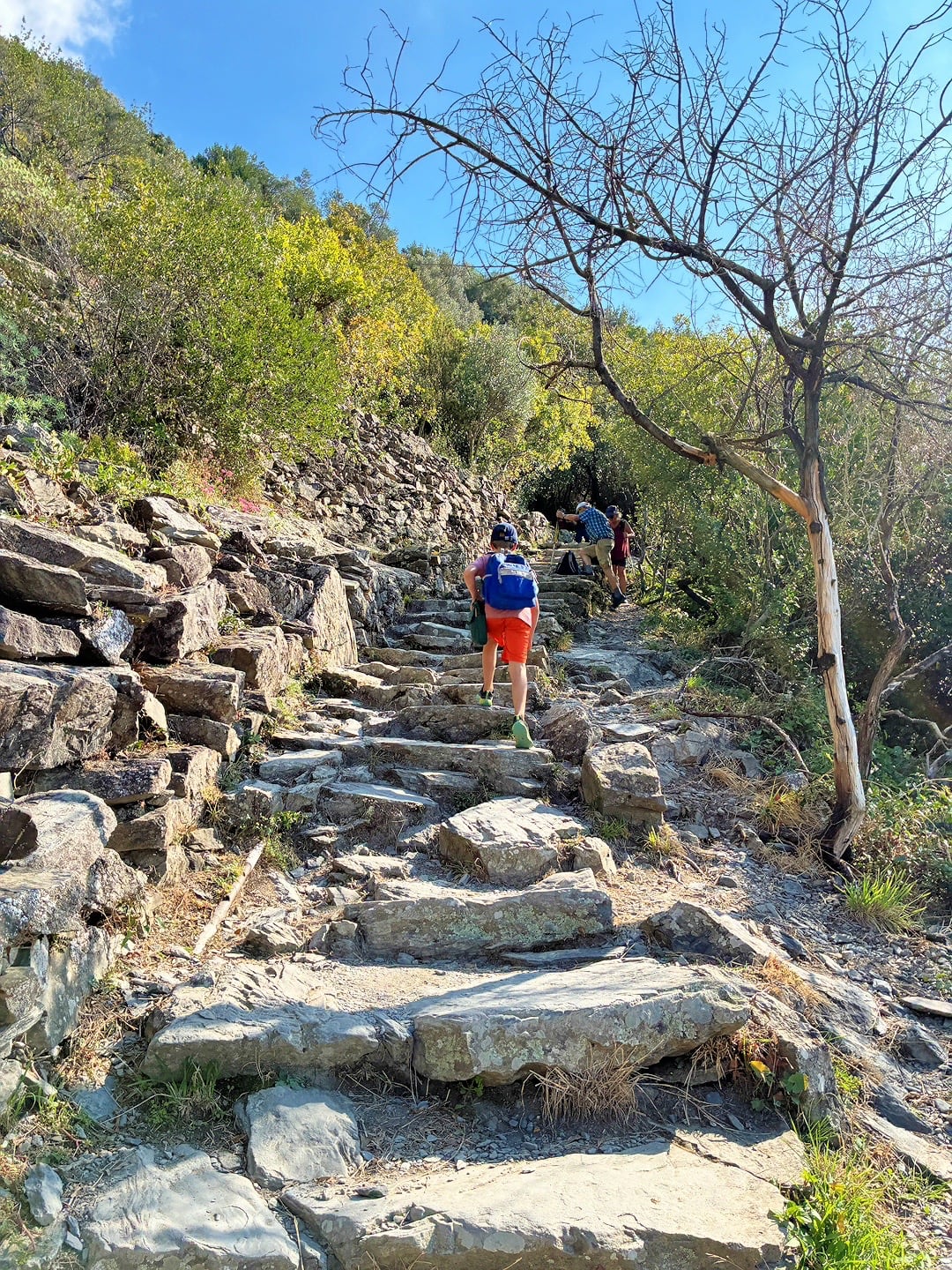 hikers on Blue Trail Cinque Terre