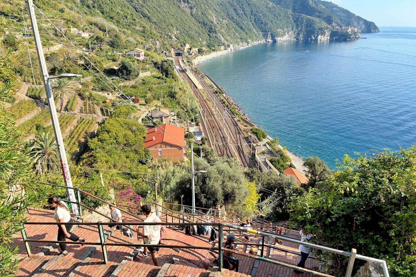 Corniglia train station and stairs