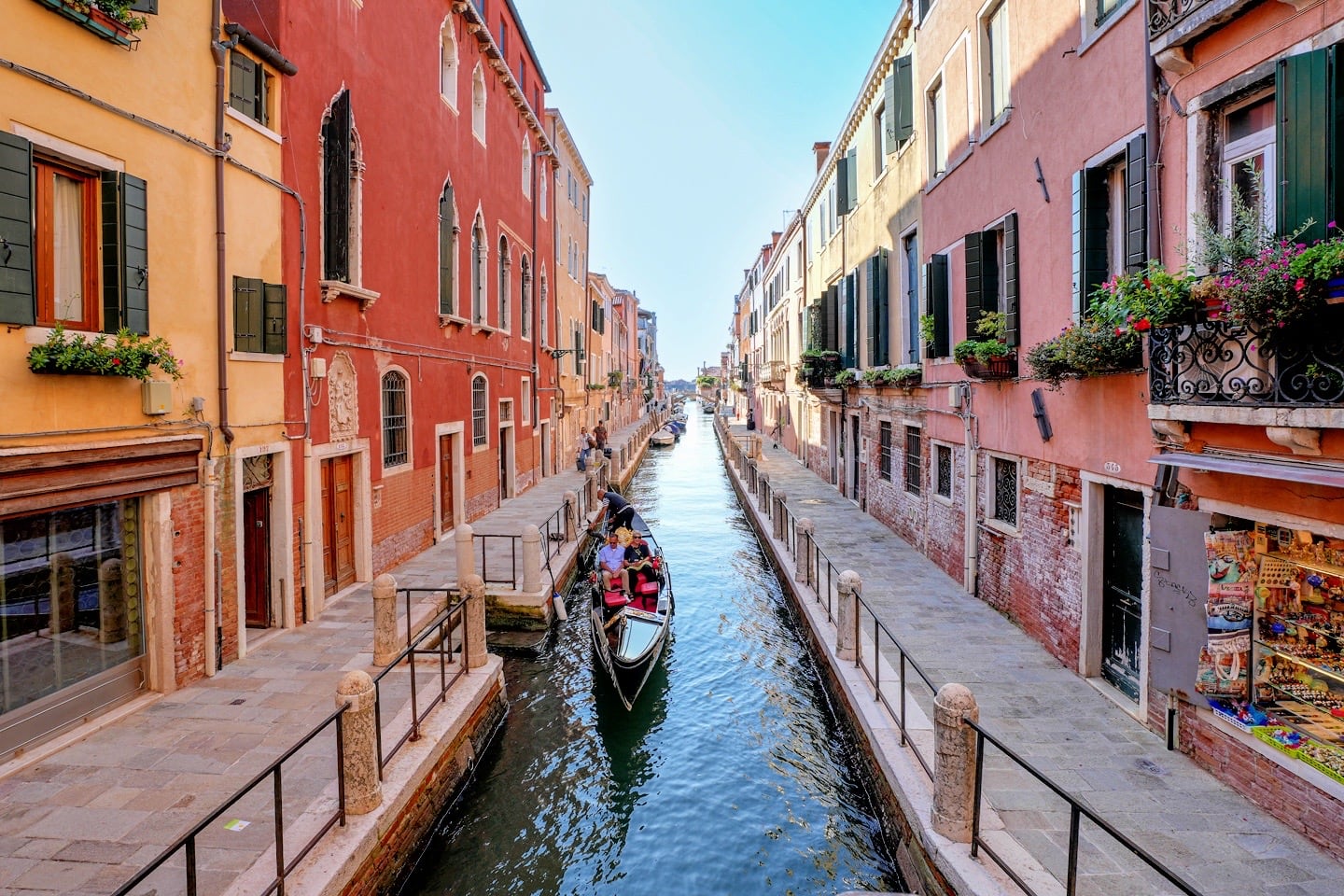 backstreets of Venice Italy and gondola